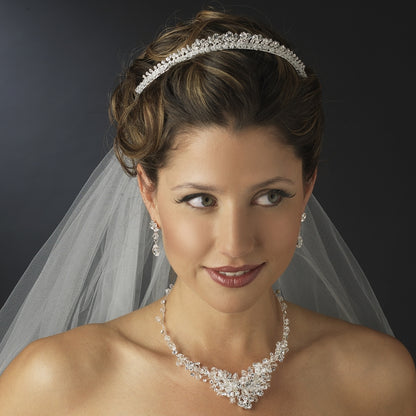 Silver Plated Swarovski Rhinestone Bridal Headband