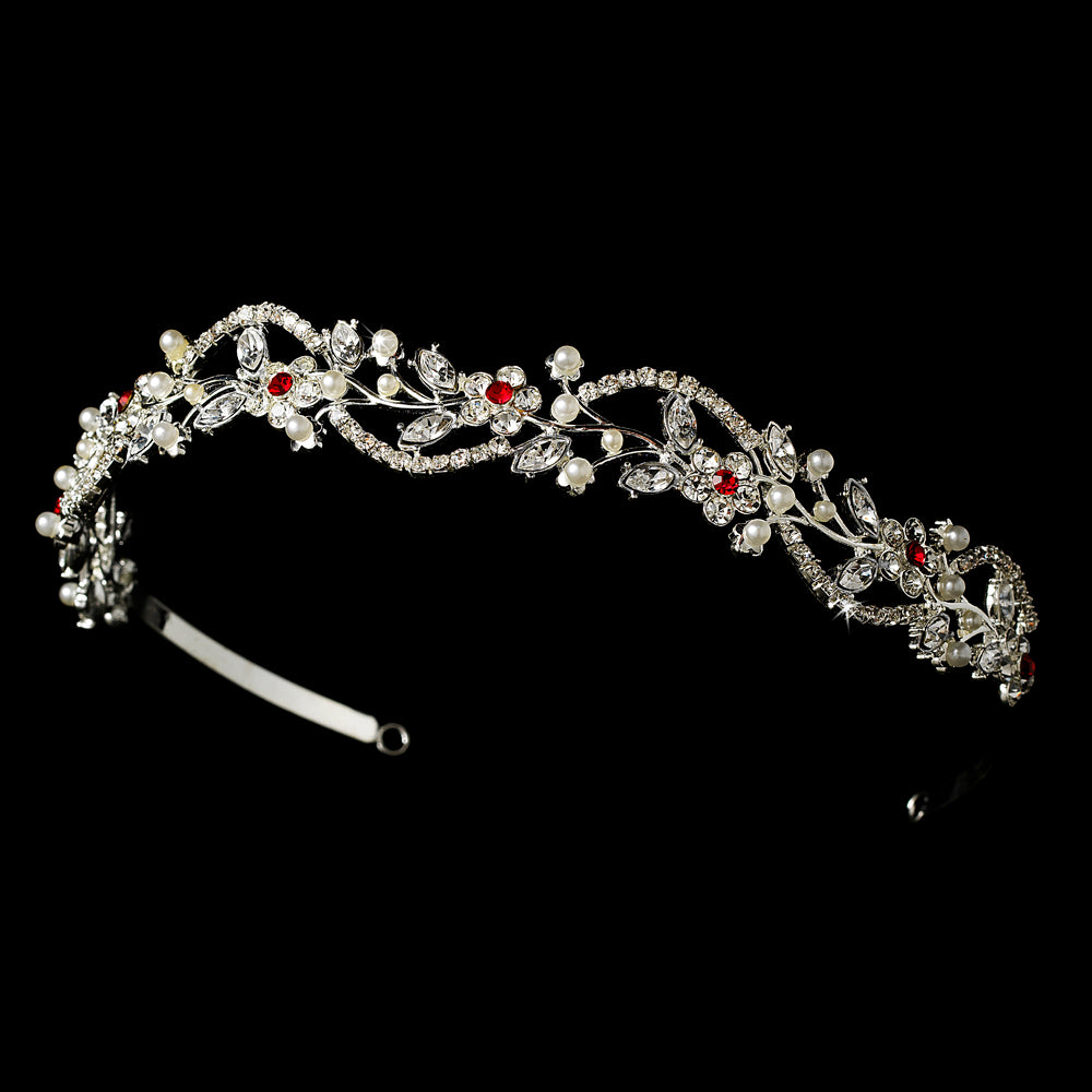 Crystal and Pearl Wedding Floral Headband ( 2 colors)