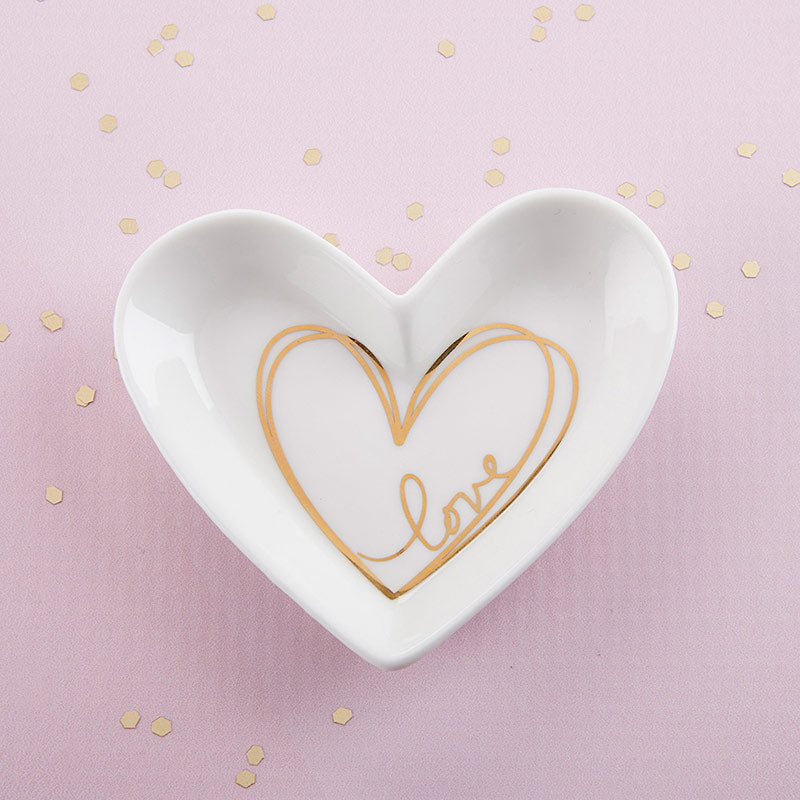 Heart Shaped Trinket Dish Gift Favors