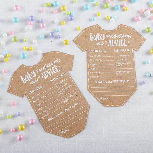 Baby Shower Prediction Advice Cards Set of 25