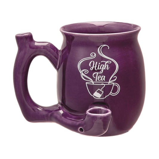 High Tea Mug with Pipe Purple color