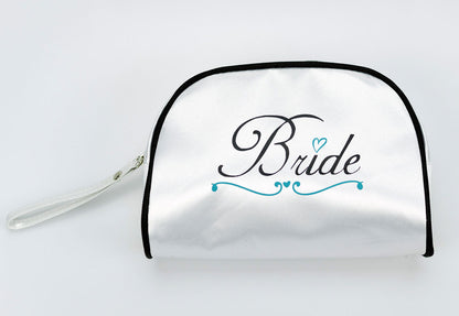 Wedding Survival Kit Bridal Emergency Kit in White Satin Bride Travel Bag