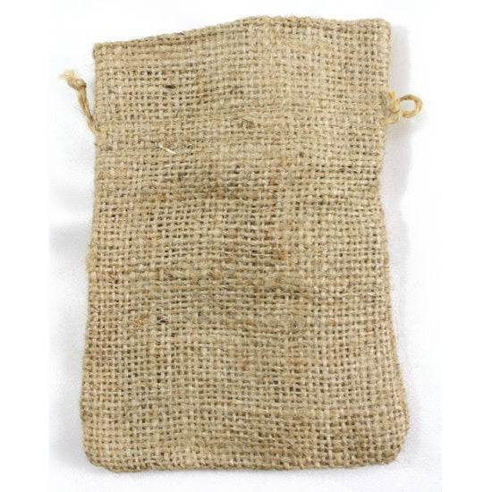 Burlap Favor Bags Drawstring Bag Natural 4 x 5