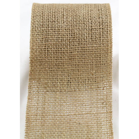 Burlap Ribbon Natural color High Quality 4 Inches Wide 10 Yard