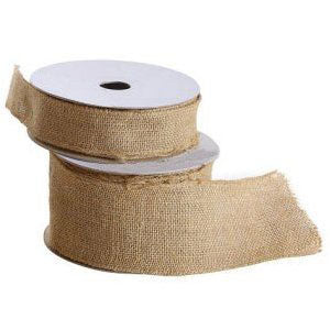 Burlap Ribbon Natural color 2.5 inch 10 Yard