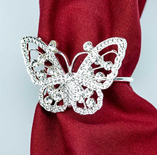 Butterfly Napkin Rings Set of 4 Napkin Holders