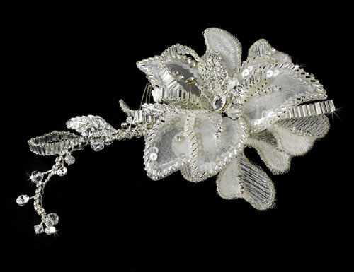 Modern Twist Floral Bridal Comb