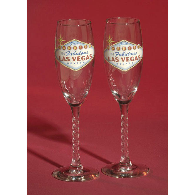 Las Vegas Wedding Toasting Glasses