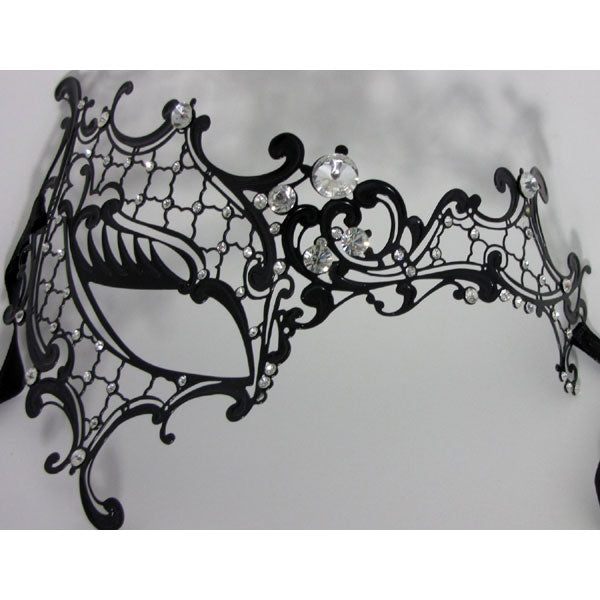 His and Her Phantom of Opera Masquerade Masks Set Black