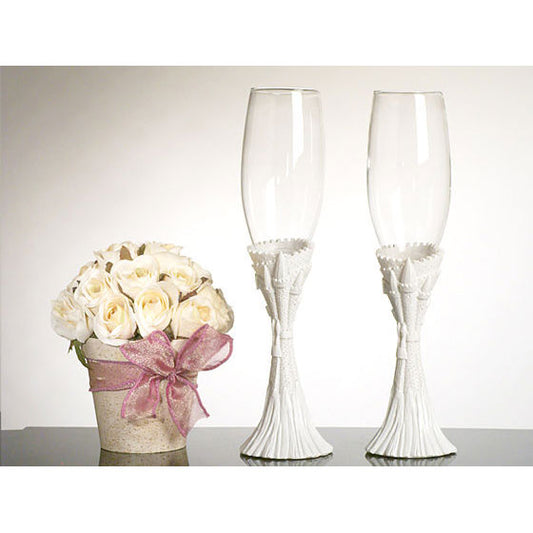 Fairytale Castle Theme Wedding Toasting Glasses